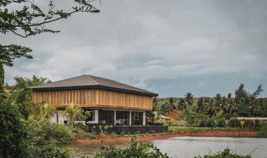We Design Studio s Goa home is a materially layered retreat among salt pans